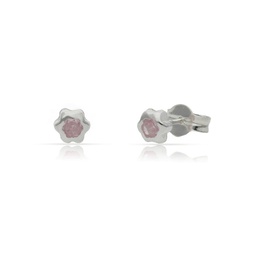 [AG1717] PENDIENTES CORAZON PIEDRA ROSA PLATA 925MM - 6MM (copia)