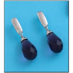 [AG1420] PENDIENTES CRISTAL PLATA 925MM