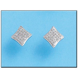 [AG1569] PENDIENTES CUADRADO PLATA 925M 