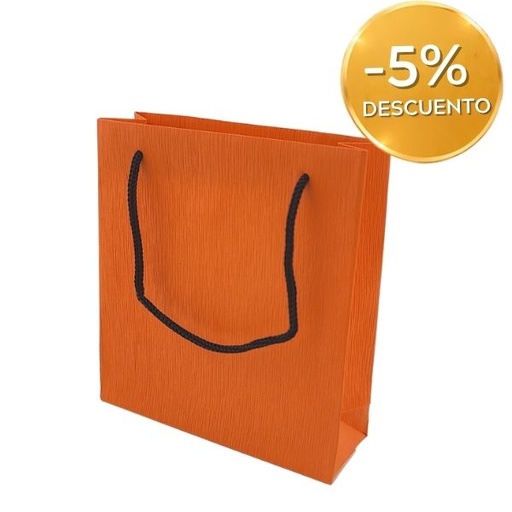 BOLSA PAPEL NARANJA 120X40X130 - 50 UNID