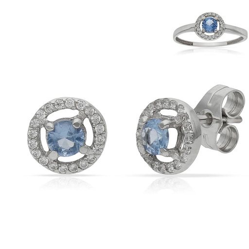 PENDIENTES ORO BLANCO 18KL