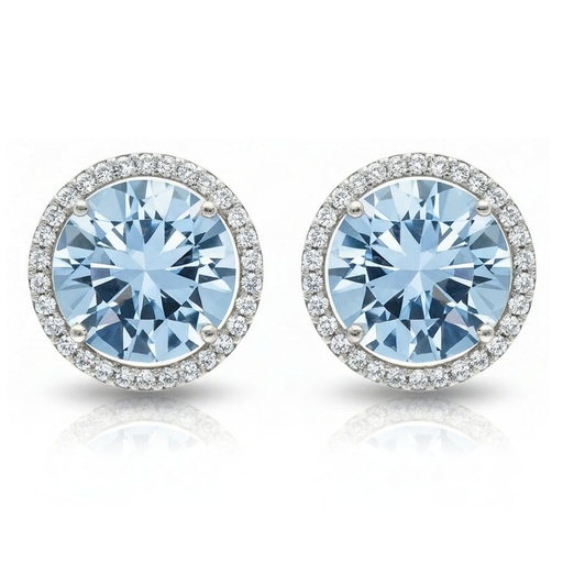 PENDIENTES ORO BLANCO 18KL