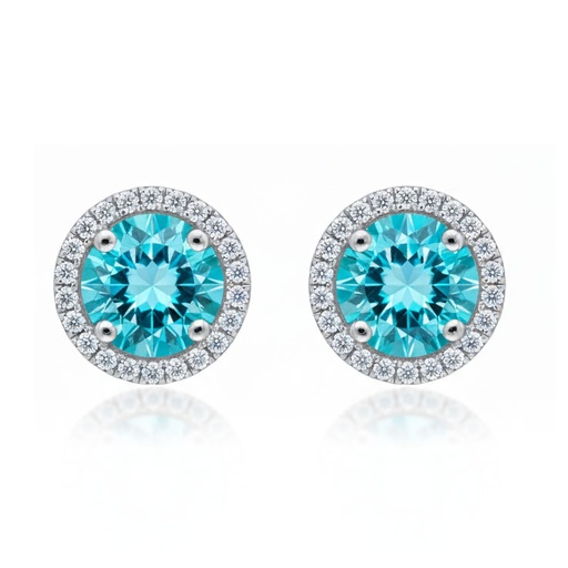 PENDIENTES ORO BLANCO 18KL