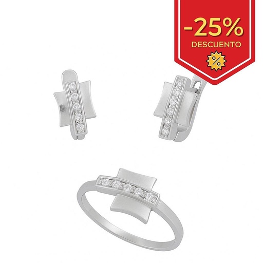 PENDIENTES ORO BLANCO 18KL