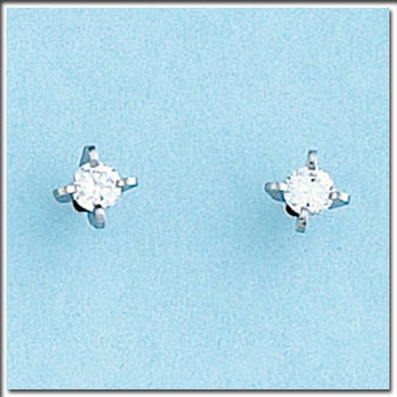 PENDIENTES ORO BLANCO 18KL - 5MM