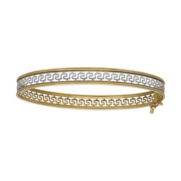 [PU838] BRAZALETE BICOLOR GRECA ORO 18KL