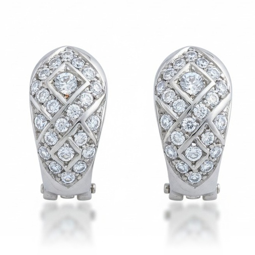 PENDIENTES ORO BLANCO 18KL CIRCONITAS