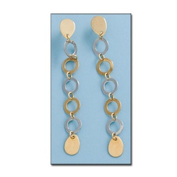[P5311] PENDIENTES EN ORO DE 18KL BICOLOR