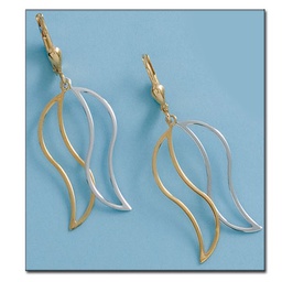 [P5841] PENDIENTES EN ORO DE 18KL BICOLOR