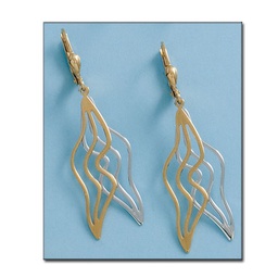 [P5845] PENDIENTES EN ORO DE 18KL BICOLOR