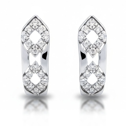 PENDIENTES ORO BLANCO 18KL CIRCONITAS