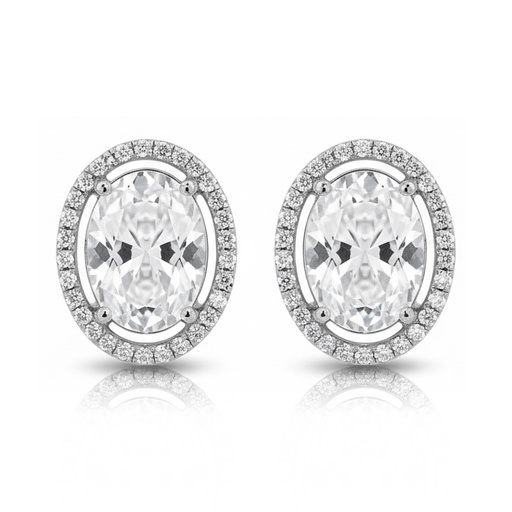 PENDIENTES ORO BLANCO 18KL CIRCONITAS