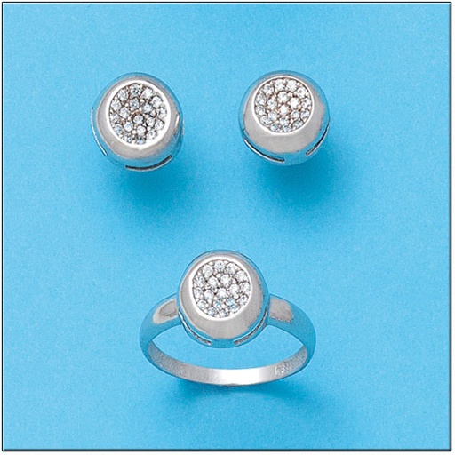 PENDIENTES ORO BLANCO 18KL CIRCONITAS