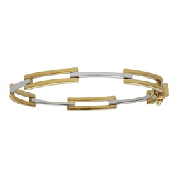 [PU977] BRAZALETE BICOLOR ORO 18KL