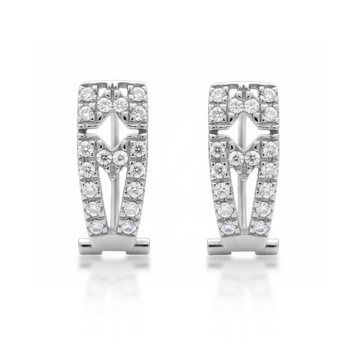 PENDIENTES ORO BLANCO 18KL CIRCONITAS