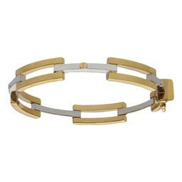[PU1280] BRAZALETE BICOLOR ORO 18KL