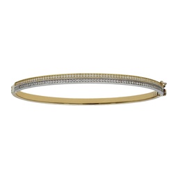 [PU1012] BRAZALETE BICOLOR ORO 18KL CIRCONITAS