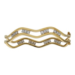 [PU1281] BRAZALETE BICOLOR ORO 18KL CIRCONITAS