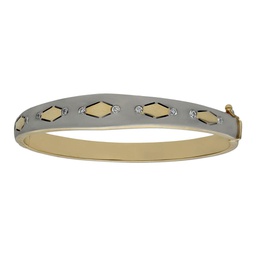[PU1101] BRAZALETE BICOLOR ORO 18KL CIRCONITAS