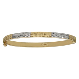 [PU1094] BRAZALETE BICOLOR ORO 18KL TALLADO