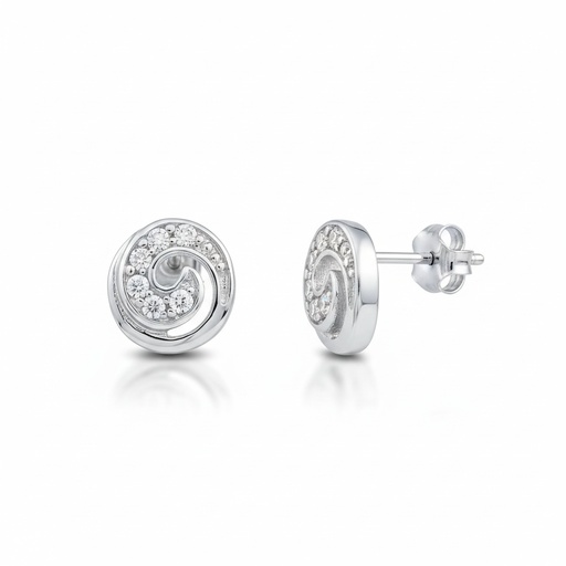 PENDIENTES ORO BLANCO 18KL DIAMANTES