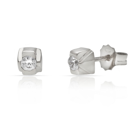 PENDIENTES ORO BLANCO 18KL DIAMANTES