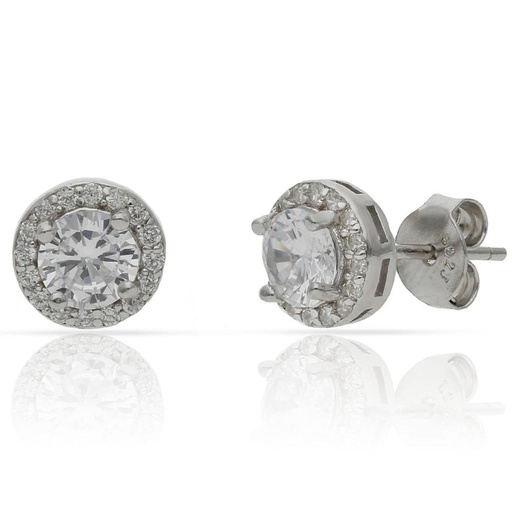 PENDIENTES ORO BLANCO 18KL DIAMANTES