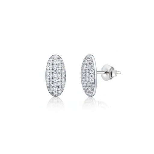 PENDIENTES ORO BLANCO 18KL DIAMANTES