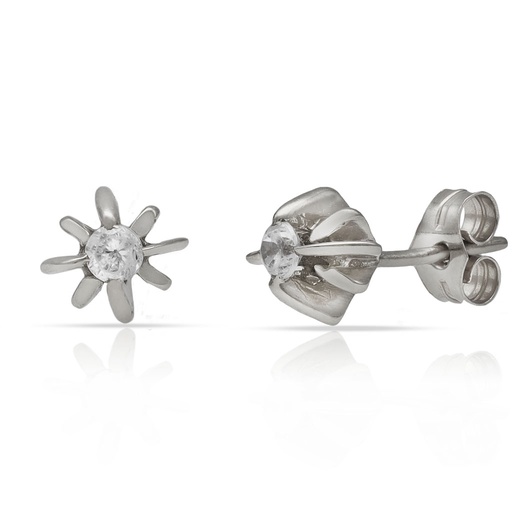 PENDIENTES ORO BLANCO 18KL DIAMANTES