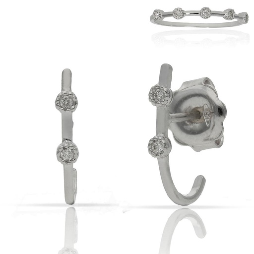 PENDIENTES ORO BLANCO 18KL DIAMANTES