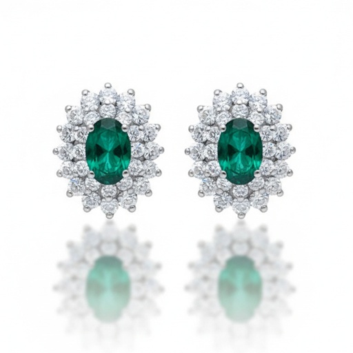 PENDIENTES ORO BLANCO 18KL DIAMANTES 