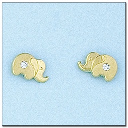 [P6000] PENDIENTES EN ORO DE 18KL ELEFANTE 