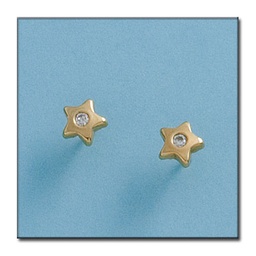 [P1558] PENDIENTES EN ORO DE 18KL ESTRELLAS