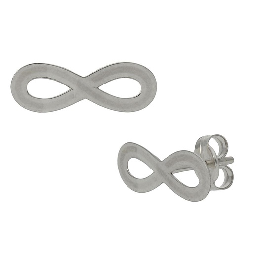 PENDIENTES ORO BLANCO 18KL INFINITO