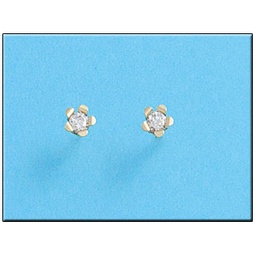 [P268] PENDIENTES EN ORO DE 18KL FLOR