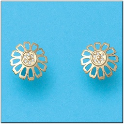 [P801] PENDIENTES EN ORO DE 18KL FLOR