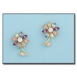 [P6352] PENDIENTES EN ORO DE 18KL FLOR