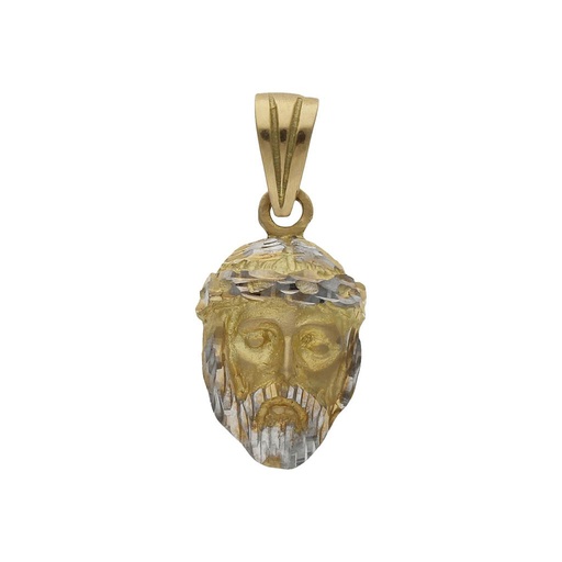 CABEZA ORO 18KL CRISTO BICOLOR - 13x21MM