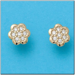 [P351] PENDIENTES EN ORO DE 18KL FLOR 