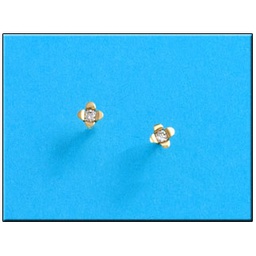 [P250] PENDIENTES EN ORO DE 18KL FLOR 