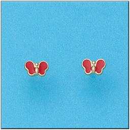 [P394] PENDIENTES EN ORO DE 18KL MARIPOSA