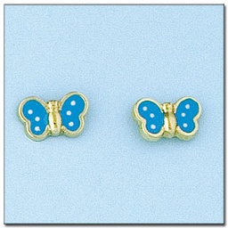 [P5995] PENDIENTES EN ORO DE 18KL MARIPOSA