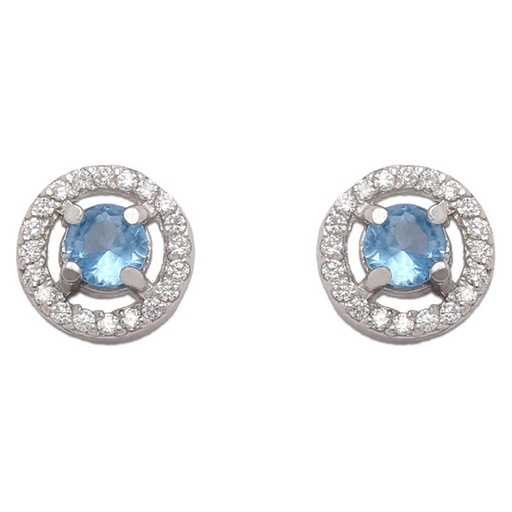 PENDIENTES ORO BLANCO 18KL REDONDOS