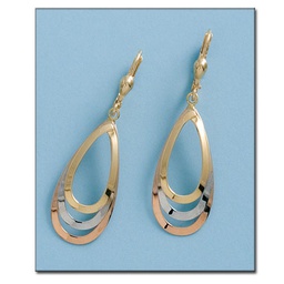 [P5862] PENDIENTES EN ORO DE 18KL TRICOLOR