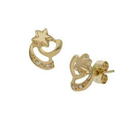 [P1410] PENDIENTES ESTRELLAS ORO 18KL - 8x10MM