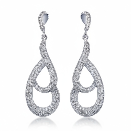 PENDIENTES PLATA 925MM CIRCONITAS