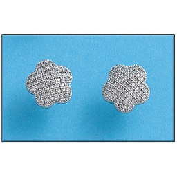 [AG1385] PENDIENTES FLOR CIRCONITAS PLATA 925MM