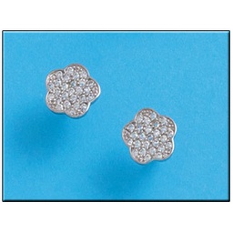 [AG1501] PENDIENTES FLOR CIRCONITAS PLATA 925MM 