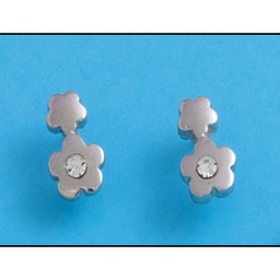 [AG1450] PENDIENTES FLOR CIRCONITAS PLATA 925MM 