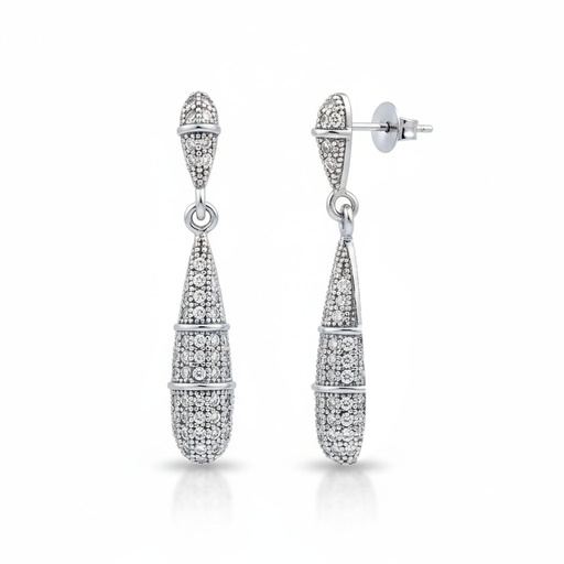 PENDIENTES PLATA 925MM CIRCONITAS